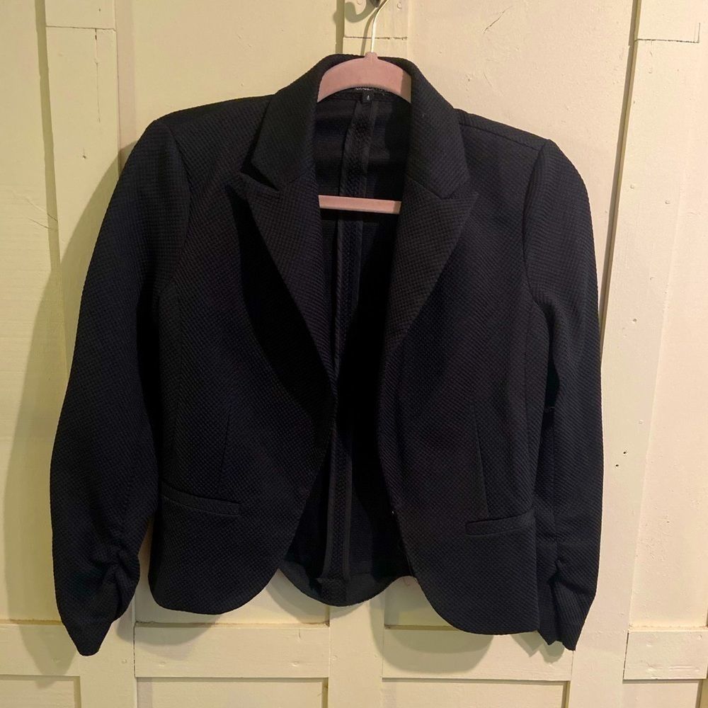 Amanda + Chelsea 3/4 sleeve pique blazer size 4